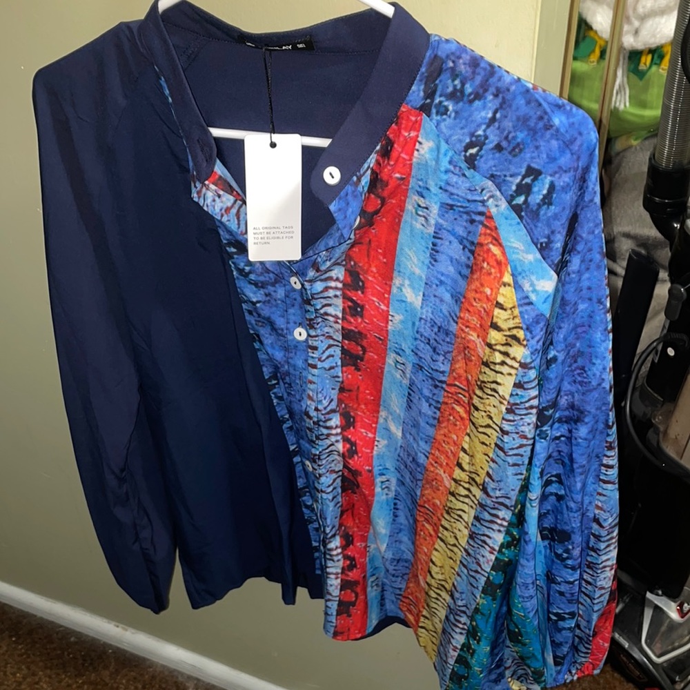 Button up colorful shirt